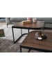 KADIMA DESIGN Couchtisch 2er Set Mango Massivholz/Metall Sofatisch Dunkel in Dunkelbraun