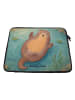 Mr. & Mrs. Panda Laptop Tasche Otter Umarmen Design ohne Spruch in Weiß