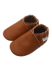 Bemesu Baby-Leder-Laufschuhe, komfortabel mit rutschfester Sohle - Braun
