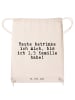 Mr. & Mrs. Panda Jutebeutel Heute betrinke ich mich,... mit Spruch in Creme