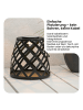 STAR Trading Solar Laterne Calabria 20 cm Schwarz – LED Laterne, Dämmerungssensor