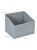 relaxdays 2 x Aufbewahrungsbox in Grau - (B)37 x (H)22-30 x (T)34 cm