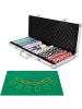 COSTWAY Pokerset 500 tlg. Chips in Silber