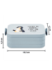 Mr. & Mrs. Panda Lunch Box Pinguin Marienkäfer Motiv mit Spruch in Blau Pastell