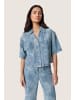 Soaked in Luxury Jeanshemd SLAltea Gerade Passform in Fuzzy Blue Denim