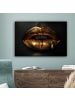 MuchoWow Leinwand bilder Goldene Lippen (BxH)