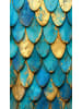 A.S. Création Wandbild Golden Scales in Türkisblau