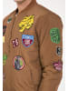 PLUS EIGHTEEN Herren Blouson Mit Patch-Details in Braun