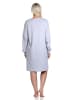 NORMANN langarm Nachthemd Bündchen interlock - 76410 in Grau