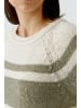 Oui Pullover in white green