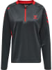 Hummel Halbreißverschluss Sweatshirt Hmlaction Multisport Damen in EBONY/FLAME SCARLET