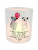 Mr. & Mrs. Panda glas teelichthalter Koala Luftballon mit Spruch in Transparent