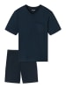 Schiesser Pyjama kurz für Herren in dunkel-blau