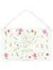 Mr. & Mrs. Panda Deko Schild Blumen Leben mit Spruch in Bunt