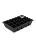 relaxdays 3 x Eiswürfelform in Schwarz - (B)15x (H)3 x (T)9,5 cm