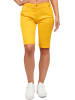 Cipo & Baxx Cipo & Baxx Damen Straight Fit Capri Hose Mid Waist WK186 Yellow W32/