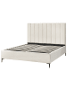 Beliani Doppelbett SEZANNE in Weiß/Schwarz - (W) 190 x (H) 142 x (L) 215 cm
