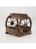 COSTWAY Blumenkasten mit Wagenrad in Braun
