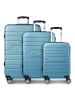Bench Seattle 4 Rollen Kofferset 3-teilig nordic-blue