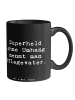 Mr. & Mrs. Panda Kaffeetasse Spruch Pflegevater Held mit Spruch in Schwarz