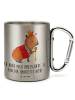 Mr. & Mrs. Panda Tasse Capybara König mit Spruch in Silber