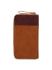 Zwei Eva Geldbörse 20 cm in nubuk cognac