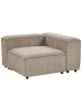 Beliani Sofaelement ARDAL in Braun/Schwarz - (W) 120 x (H) 68 x (L) 120 cm linksseitig