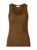 Rich & Royal Organic Rib Tank Top in Coconut Bark