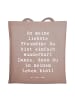 Mr. & Mrs. Panda Tote Bag Spruch Liebste Freundin mit Spruch in Braun Pastell