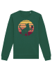 wat? Apparel Sweatshirt Sunset Katze & Rotwein in Bottle Green