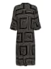 Soaked in Luxury Kleid SLZaya Relaxed fit in Black Monogram with Oatmeal