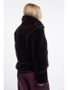 RINO&PELLE Lambra Faux-Fur-Jacke mit hohem Stehkragen in peated
