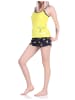 NORMANN ärmellose Schlafanzug Shorty Pyjama Zitronen - 72990 in gelb