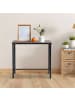 relaxdays Konsolentisch in Braun/ Schwarz - (B)75 x (H)75 x (T)24 cm