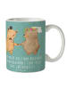 Mr. & Mrs. Panda Kaffeetasse Unschlagbares Brautpaar mit Spruch in Meeresbrise
