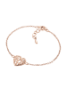 Elli Armband 925 Sterling Silber Herz, Lebensbaum in Rosegold