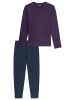 Schiesser Schlafanzug Casual Essentials in Aubergine