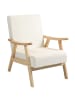 HOMCOM Sessel-80L x 65B x 83H cm-Cremeweiß