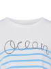 MARC CAIN SPORTS  Sweatshirt in weiß hellblau - 0001