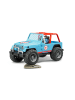 bruder Bruder 02541 Jeep Cross Country racer blau mit Rennfahrer in Blau ab 3 Jahre