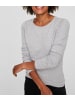 Vero Moda Feinstrick Pullover Struktur Rundhals Longsleeve VMCARE in Grau-2