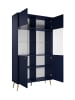 Feldmann-Wohnen Vitrine Rose marineblau 105,5 / 40,5 / 191cm ohne Beleuchtung