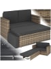 tectake Rattan Lounge, Hocker mit klappbarer Stütze