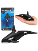 LEAN TOYS Kautschuk-Killerwal-Figur, dehnbar, realistisches Meeressäugetier, 17,5 cm