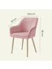 SONGMICS Esszimmerstuhl Tyra in Pastellrosa - (B)62.5 x (H)85 x (T)60 cm