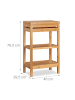 relaxdays Bambusregal in Natur - (B)46 x (H)76,5 x (T)29,5 cm