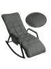 Home Nature Wohnkonzept Relaxliege Liegestuh in Grau 150x62x104 cm