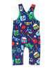 Toby Tiger Latzhose mit Geschenke Print in blau
