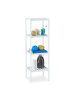 relaxdays Badregal in Weiß - (B)34,5 x (H)110 x (T)33 cm