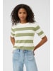 Kaffe Strickpullover KAlizza Regular fit in Chalk/Oil Green Wide Stripe